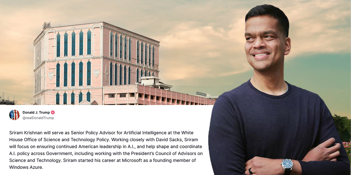 Mr. Sriram Krishnan Steps into Role as AI Advisor to U.S. President-Elect